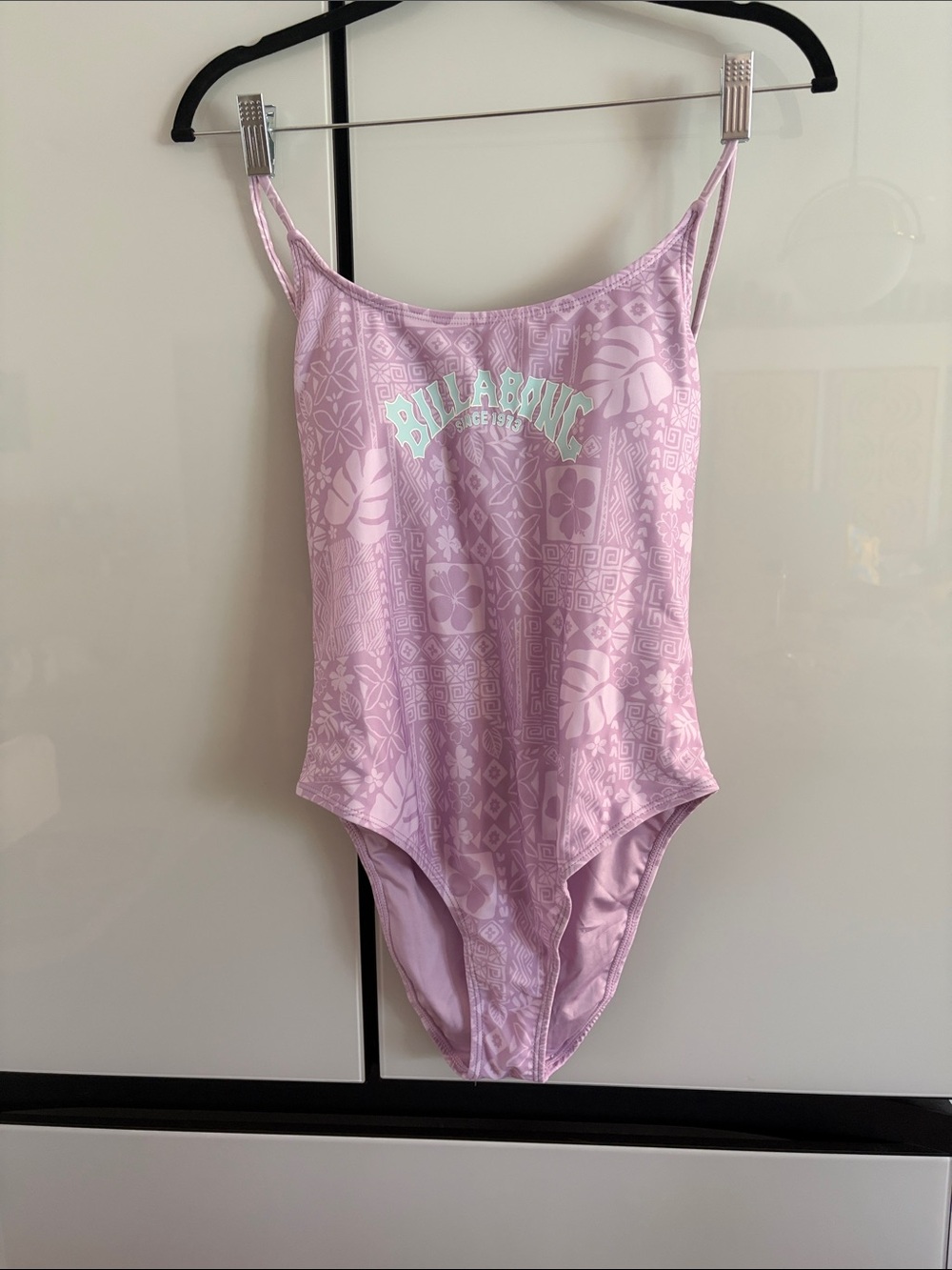 Billabong Woman’s Lavender Hawaiian Print One-Piece Swimsuit